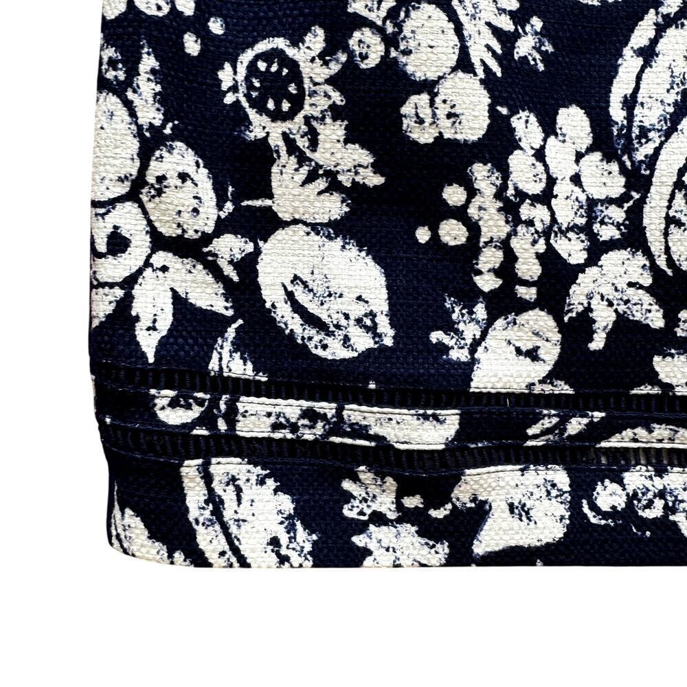 Talbots Sleeveless Fruit Print Navy Brunch Dress Women's Size 6P - Picture 4 of 5